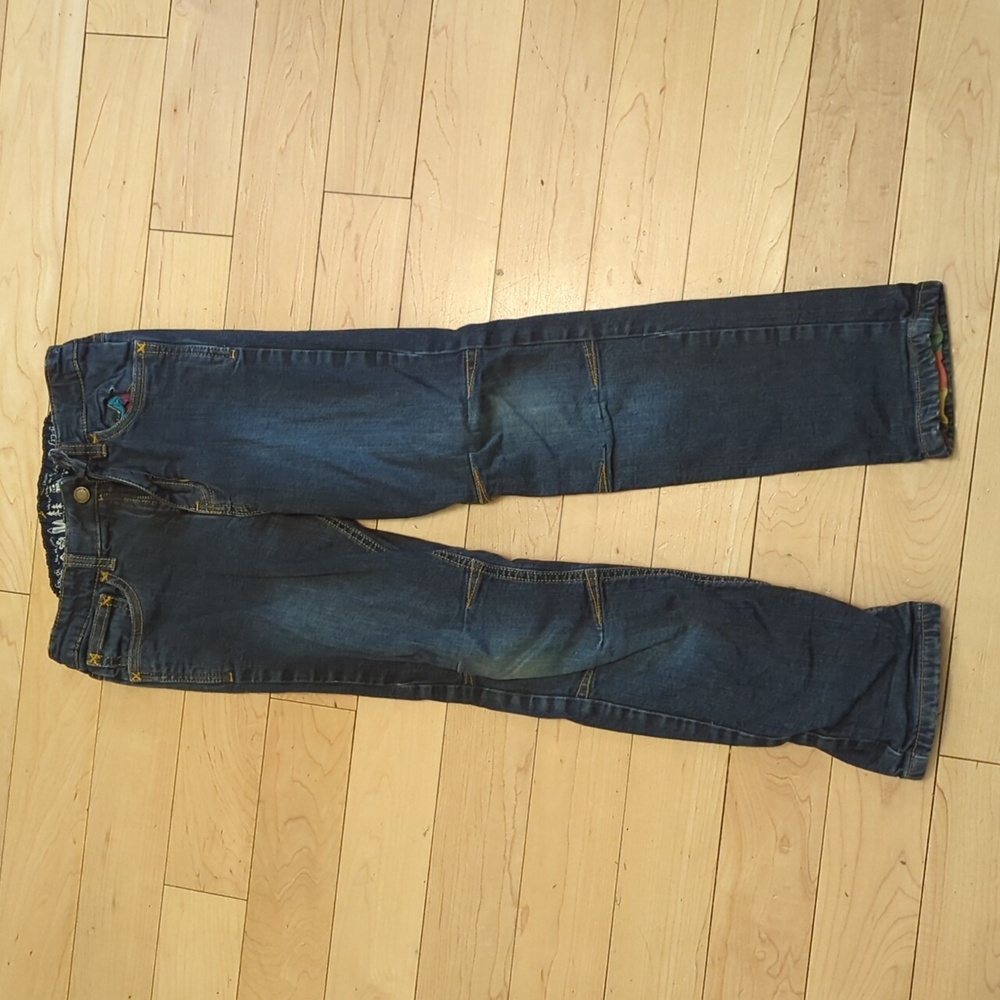 Frugi Flannel Lined Kids Blue Jeans - 9 Years